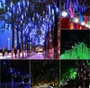 8 pz/set 30 CENTIMETRI LED Pioggia di Meteoriti Stringa di Luce Impermeabile Pioggia Tubo Appeso Luce Meteor Doccia Tubo di Pioggia Ghirlanda Albero Di Natale