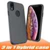 Híbrido 3 em 1 defensor case para samsung s10 plus nota 10 pesados ​​armadura protetora casos para iphone 11 xs max xr