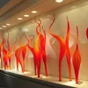 Grote Hand Vloerlampen Boom Oranje Murano Tuin Park Conifer Glas Sculptuur