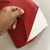Röd 3D Carbon Fiber Vinyl Carbon Fiber Car Wrap Folie Filmplåt med Air Release för fordonets bilförpackning 1,52x30m / Roll