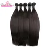 Greatremy Indian Brazilian Unprocessed Virgin Human Hair Extensions Silky Straight Dyeable HairBundles 4pcs/lot Double Weft Extension