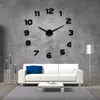 Sale 3D DIY Wall Clock Modern Design Saat Reloj De Pared Metal Art Living Room Acrylic Mirror Watch Horloge Murale1 Clocks