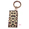 Fashion Monogrammed Colori misti Leopard Snakeskin Plaid Clutch Keychain Big O Wristlet Bracciale Nappa Carte di credito Portafoglio Portachiavi