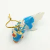 10.5cm Big Enamel Goldfish Pendant Charm Keychain Handmade Vivid Sway Lucky Fish Charms Wedding Christmas Party Favors Gifts with box