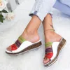 SHUJIN nuovi sandali da donna estivi 3 Sandali con cuciture a colori da donna open toe scarpe casual con zeppa con zeppa scarpe da spiaggia
