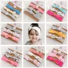 24pcs kız bebek şapkaya pamuk Turban Saç bandı Kafa sarma Twisted Knot Yumuşak şerit Kafa Puantiyeli Headwrap aksesuarları BD0034 çevirin