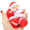 Hot Jumbo Kawaii Squishy Slow Rising Christmas Pater Santa Claus Telefoon Strap Zachte Zoete Brood Cake Geurende Kinderen Speelgoed