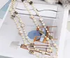 New fashion luxury designer elegant beautiful flowers white pearls long chain sweater statement necklace for woman