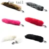 Nya Sexiga Leksaker Metall Fake Fur Fox / Dog Tail Anal Plug Butt Plug BDSM Flirt Anus Plug for Women Adult Games Produkt för par Y18110802