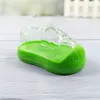 100PCS Acryl Baby Booties Candy Box Baby Dusche Taufe Party Gefälligkeiten Empfang Tisch Dekore Baby Schuh Halter Kinder Party liefert