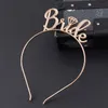 Noiva Carta Alloy Headband Tiara Hoop cabelo com fontes Sparkling elegante da festa de casamento Crown Headband Hairband Bridal Party