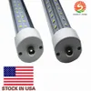 T8 LED-rörlampor V-formade 8ft 7000lm 66W Single Pin FA8 R17D AC85-265V 384LEDS 2835SMD Fluorescerande glödlampor 2400mm direkt från China Factory