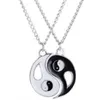 Moda argento tibetano smaltato Yin Yang Charms Statement Collana Pendenti Gioielli fai da te per donna Uomo Best Friend Lovers Yin Yang Gift - 56