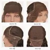 Swinging Forest 13x6 Straight Lace Front Pruik Pre Plucked Highlight Color Korte Bob Pruiken Braziliaanse Menselijk Haar Pruiken 180% Remy Hair