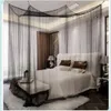 Auvent en tissu filet Moustiquaire Quarto porte tente pour lit Double Moustiquaire à quatre portes confortable