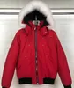 Zima Fourrure Men Down Parka Homme Jassen DauneJacke Odzieży Outerwear Duże futro Kapturem Fourrure Manteau Kanada Down Kurtka Płaszcz Sno Hiver Futro