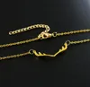 Elegante collana con pendente in corno di cervo e corna in argento, oro rosa, gioielli alce per le donne, collane di moda animale, regalo di Natale258M