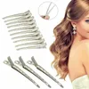 24 SZTUK Sygnalizacja włosów Clips Metal Crocodile Fryzjerstwo Salon Grip Class Clip in Hair Extensions