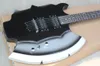 Fabriksanpassad Black Axe Shape Elektrisk gitarr med Rosewood Fingerboard, Chrome Hardwares, Strings Thru Body, kan anpassas