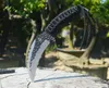 1 stks Outdoor Survival Karambit Mes Hoge Koolstofstaal Satijn Blade Volledige Tang Paracord Handle Vaste Blad Cleaw Messen