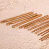 12st 15 cm bambu stickor nålar virkade krokar set diy stickning väv garn behöver hantverk 3mm-10mm hemverktyg251h