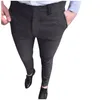 Fashion men's business suit trousers solid Slim Expandable Trousers Plain-Front Pant Classic Straight Pants High Quality 8.29