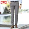 Pantalones casuales clásicos de marca para hombre 2018 nueva moda de algodón pantalones rectos ajustados traje de negocios Formal pantalones para hombre talla 29-40