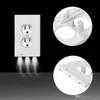 DHL Plug Cover Led Night Light Pir Body Motion Sensor Aktiverad Ljus Ängel Vägg Utlopp Face Hall Bedroom Badrum Säkerhetsljus