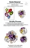 SHUNXUNZE vends des bagues de mariage bijoux pour femmes rose péridot morganite bleu jaune violet zircon cubique plaqué rhodium R368 s262J
