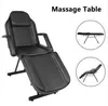 HOT Sales Furniture Adjustable Beauty Salon SPA Massage Bed Tattoo Chair with Stool Black