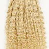 Irina Beauty Brazilian Curly Hair Extensions # 613 Blond ryska hår 3st Lot 8-32inch Afro Kinky Curly Hair Weaves