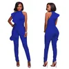 Jumpsuits das Mulheres Macacões Verão Sexy Sólido Sólido Negro Branco Mulheres Senhoras Sem Mangas Clubwear Jumpsuit Partido Romper Calças Longas S-XL