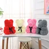 Party Valentijnsdag Geschenken voor Bruiloft Decoraties Kunstbloemen 18 Kleur Cartoon Teddi Rose Bear Flower Women Pluche Benodigdheden 25cm van Sea XD20931