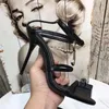 Femmes cuir talons hauts femmes chaussures Sexy cheville été Rivet sandale chaussures Peep Toe gladiateur sandales sandalia feminina