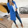 2019 جديد خريف الشتاء الأنيقة Overcoat Women Long Sleeve Long Murn-Down Jacket Jacket Stack