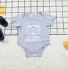 Newborn Rompers Baby Letter Printed Jumpsuits Boys Girls Summer Short Sleeve Onesies Infant Cotton Soft Bodysuit Climb Clothes PY633