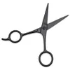 MOQ 100 pcs Custom LOGO Black Stainless Steel Scissors for Hair Beard Moustache Whiskers Goatee Hairs Trimming Men Grooming Tool