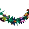 Nieuwigheid Kleurrijke Tissue Flower Garland Banner voor Luau Party Zomer Strand Decoratie Hawaii 3 Meter Papieren Slingers