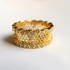 Groothandel - Bee kant ring 925 sterling verzilverd 18 k goud met doos voor CZ diamant hoge kwaliteit dames ring verjaardagscadeau
