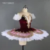 Professionell ballettdans tutu med 7 lager pläterad tulle ballerina dans kostym solo klänning pannkaka tutus för tjejer bll138