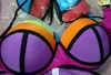 Kvinnor badkläder bikinis sommar strand tvådelad baddräkt dam sexig underwire bh push up baddräkt simning sätter beachwear 3 färg