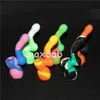 colorido silicone fumando tubo seco Óleo de queimador de água fumante tubos de água de vidro de vidro manual