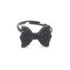 Sweet temperament With Side Stones style retro black full diamond bow ring blitzker adjustable ring