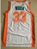 Flint Tropics Movie Edition #33 Jackie MOON geborduurd basketbalshirt Ed wit groen oranje