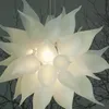Lampor bröllopsinredning blåst ljuskronor belysning fixture vardagsrum modern vit frostat glas ljuskrona hängande hänglampa med LED-lampor
