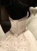 2021 Lüks Sevgiliye Kristal Boncuk Gelinlik Büyük Yay Geri Gelinlikler elbise de mariage Custom Made