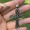 Choucong Brand New Unique Luxury Jewelry Cross Pendant 925 Sterling Silver Pave White 5a Cubic Zirconia CZ Women Necklace Wi273X