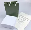 Hoge kwaliteit originele doos ketting doos groene vierbladige sluiting doos ketting cadeaupakket met certificaat hangbag