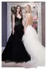Sexy Black Gothic Brautkleider Brautkleider plus Größe Eine Linie Spitze Appliziert Hohl Backless Brautkleid