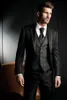 Black Groom Tuxedos Notch Lapel Slim Fit Groomsmen Mens Wedding Dress Excellent Man Jacket Blazer 3 Piece Suit(Jacket+Pants+Vest+Tie) 7